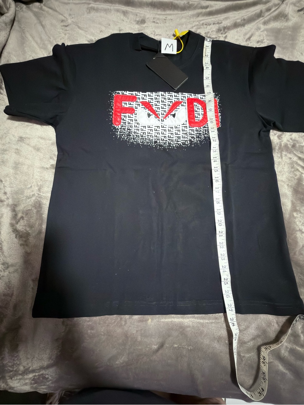 Black Short-Sleeve Tee with Red Logo Graphic - Picture 4 of 5